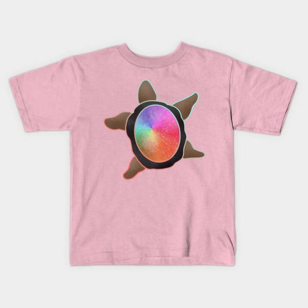 Pride Flag Space Turtle Philly Rainbow Flag Kids T-Shirt by nhitori